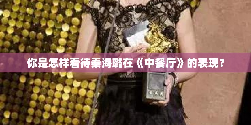 你是怎样看待秦海璐在《中餐厅》的表现？