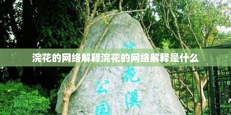 浣花的网络解释浣花的网络解释是什么