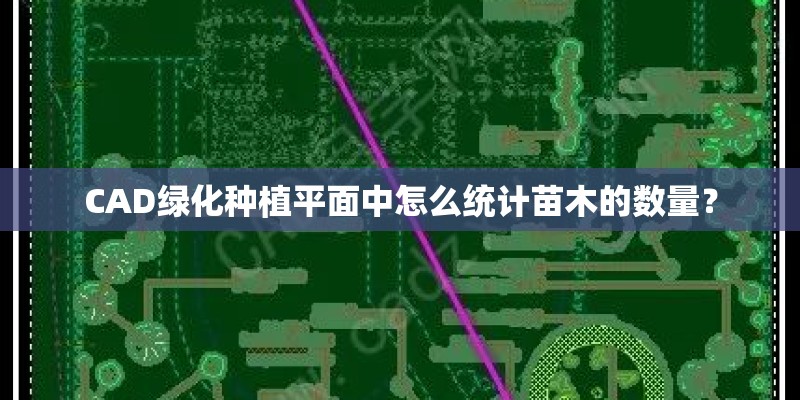 CAD绿化种植平面中怎么统计苗木的数量？