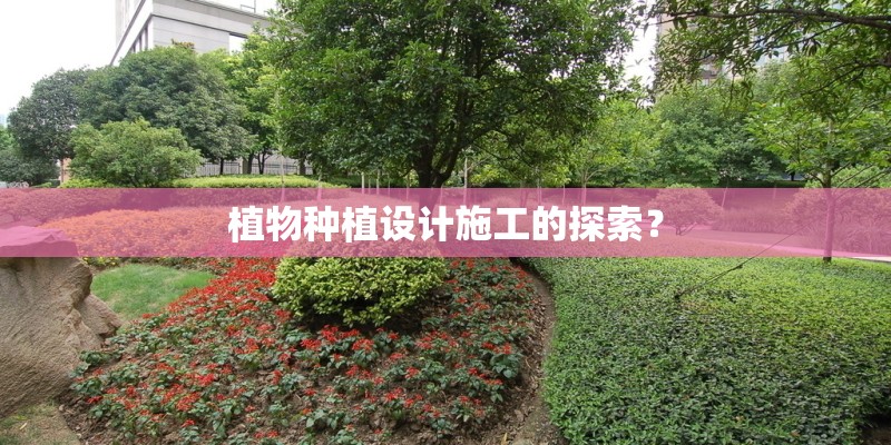 植物种植设计施工的探索？