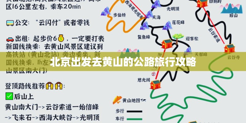 北京出发去黄山的公路旅行攻略