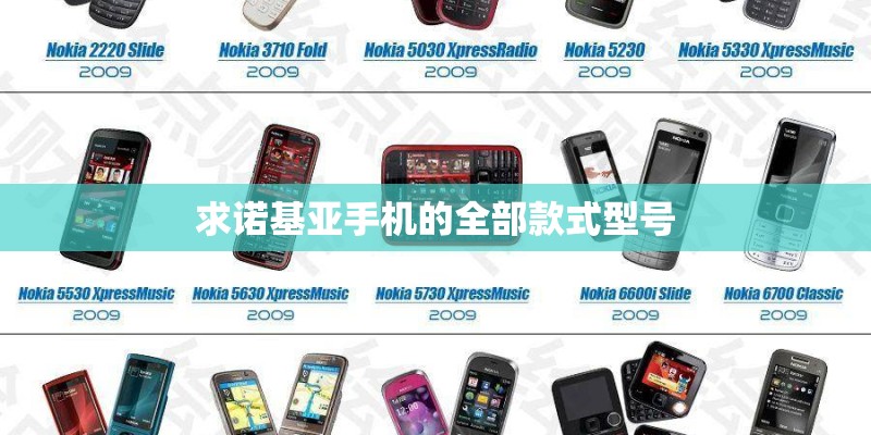 求诺基亚手机的全部款式型号