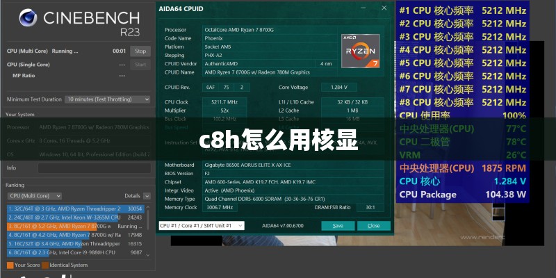 c8h怎么用核显