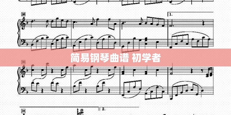 简易钢琴曲谱 初学者