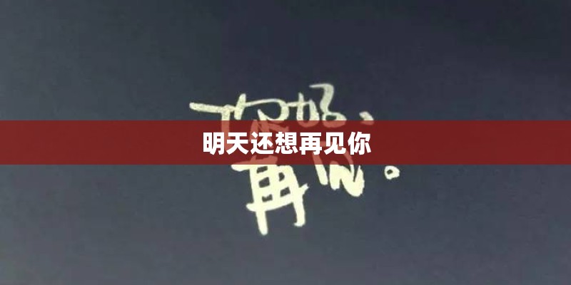 明天还想再见你