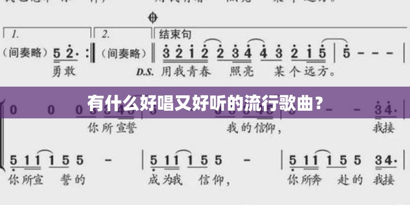 有什么好唱又好听的流行歌曲？