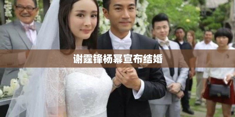 谢霆锋杨幂宣布结婚