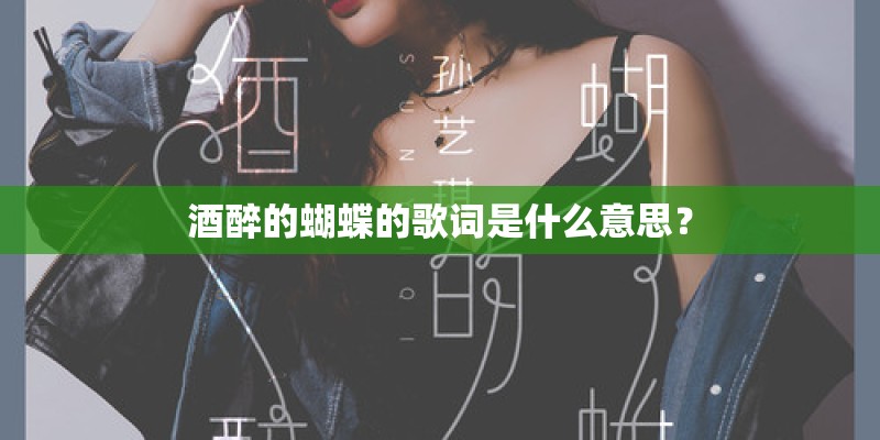 酒醉的蝴蝶的歌词是什么意思？